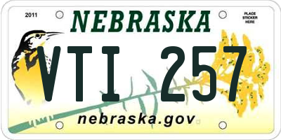 NE license plate VTI257