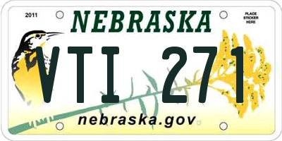 NE license plate VTI271