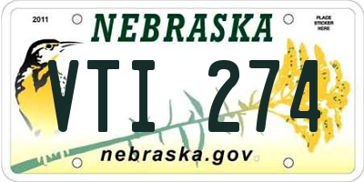 NE license plate VTI274