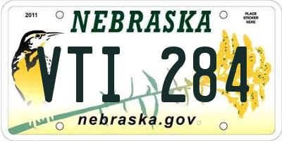 NE license plate VTI284