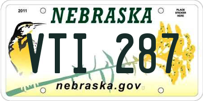 NE license plate VTI287