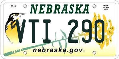 NE license plate VTI290
