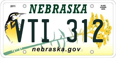 NE license plate VTI312