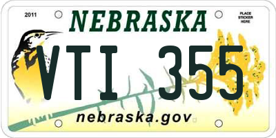 NE license plate VTI355