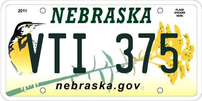 NE license plate VTI375