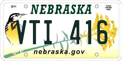 NE license plate VTI416