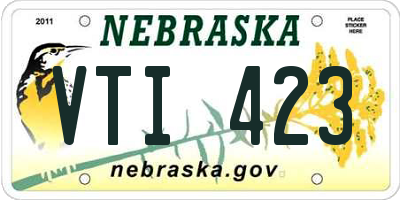 NE license plate VTI423