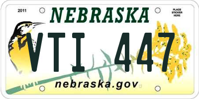 NE license plate VTI447