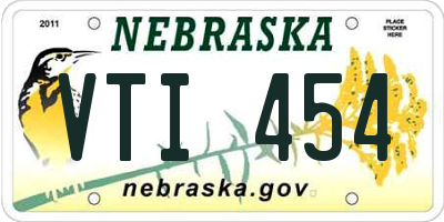 NE license plate VTI454