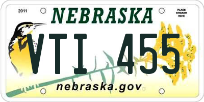 NE license plate VTI455