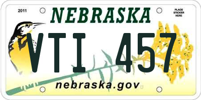 NE license plate VTI457