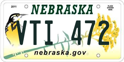NE license plate VTI472