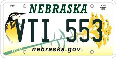 NE license plate VTI553