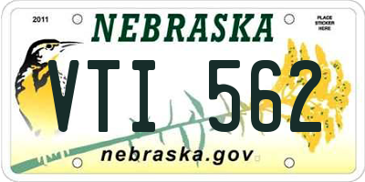 NE license plate VTI562