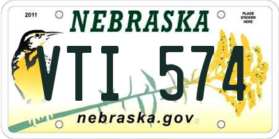 NE license plate VTI574