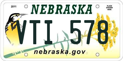NE license plate VTI578