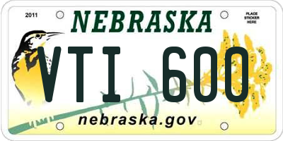 NE license plate VTI600