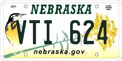 NE license plate VTI624