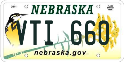 NE license plate VTI660
