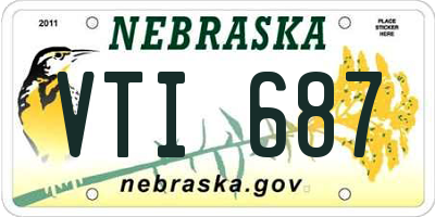 NE license plate VTI687