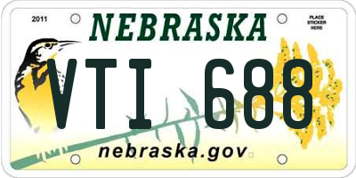 NE license plate VTI688
