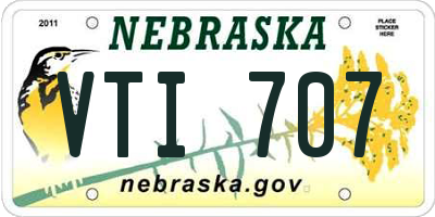 NE license plate VTI707
