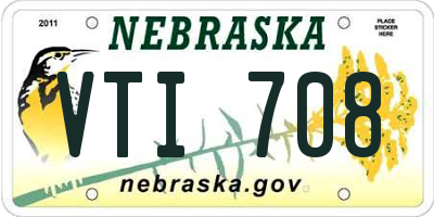NE license plate VTI708