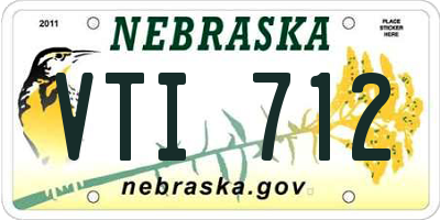 NE license plate VTI712