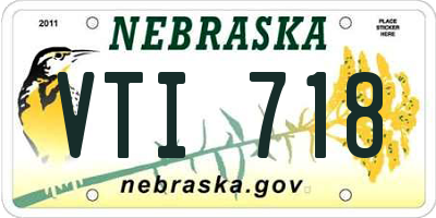 NE license plate VTI718