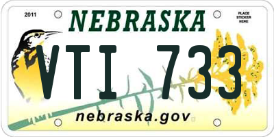 NE license plate VTI733