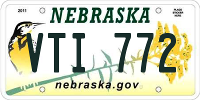 NE license plate VTI772