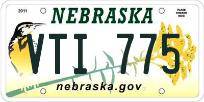 NE license plate VTI775