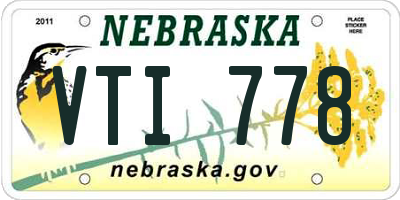 NE license plate VTI778
