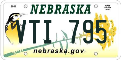 NE license plate VTI795