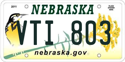 NE license plate VTI803