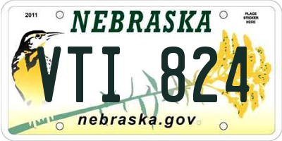 NE license plate VTI824