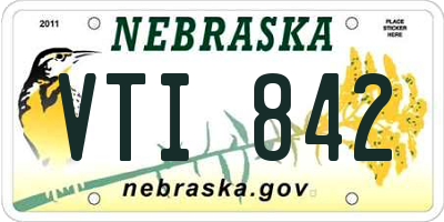 NE license plate VTI842