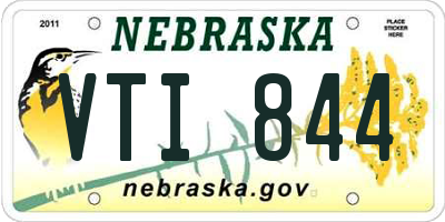 NE license plate VTI844