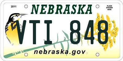 NE license plate VTI848