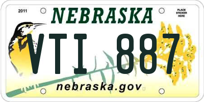 NE license plate VTI887