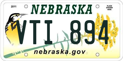 NE license plate VTI894