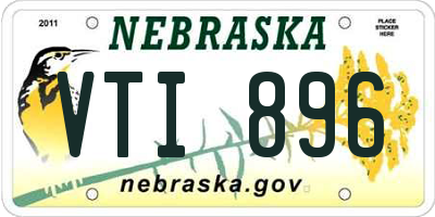 NE license plate VTI896