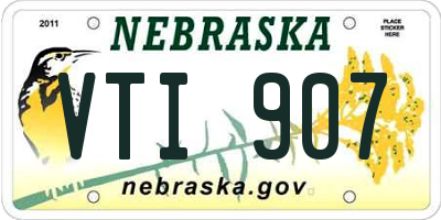 NE license plate VTI907
