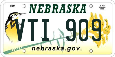 NE license plate VTI909
