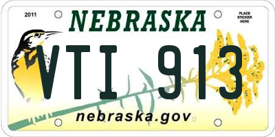 NE license plate VTI913