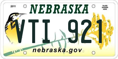NE license plate VTI921