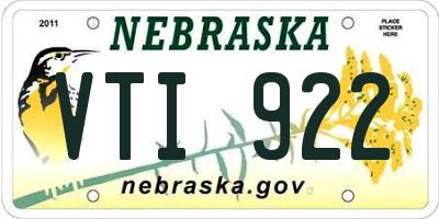 NE license plate VTI922