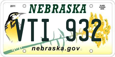 NE license plate VTI932