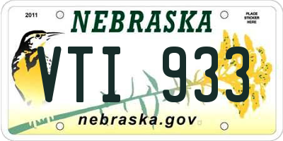 NE license plate VTI933