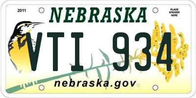 NE license plate VTI934